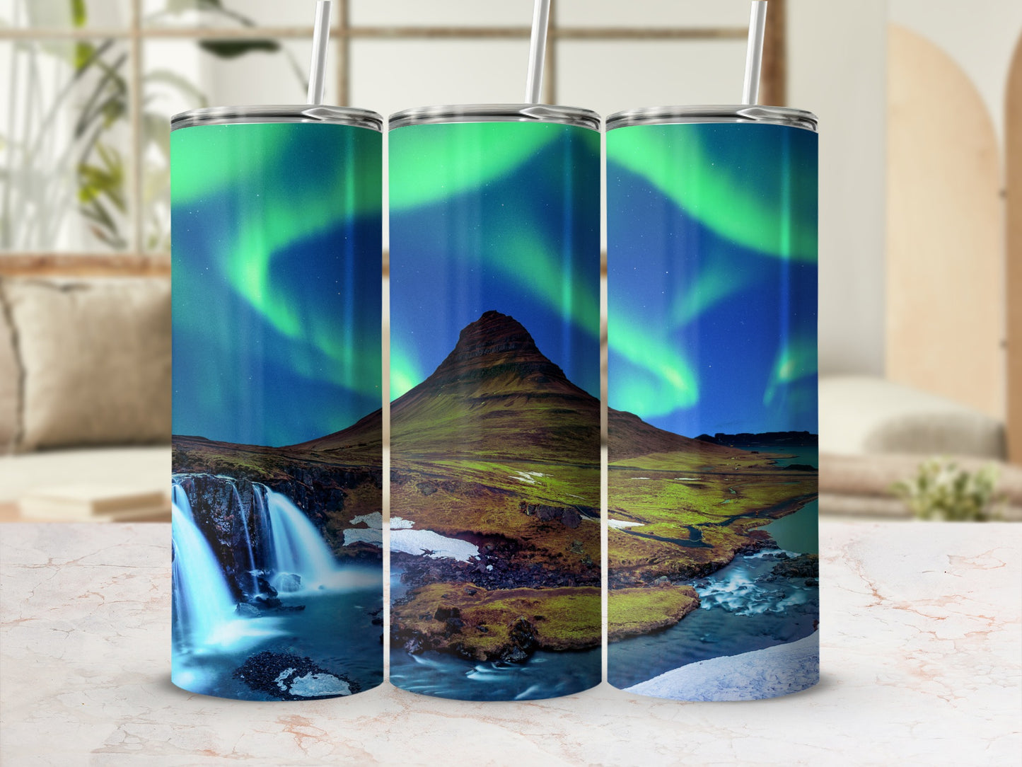 Stunning Northern Lights Scenic Tumbler Flask Drinkware