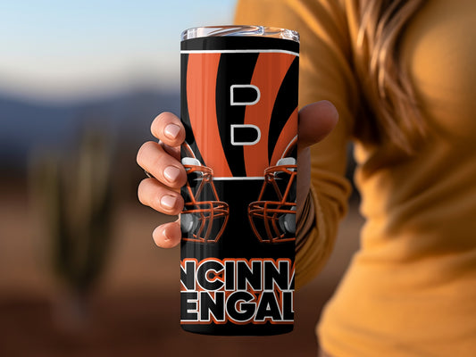 Cincinnati Bengals Football Helmets In Team Colors Tumblers
