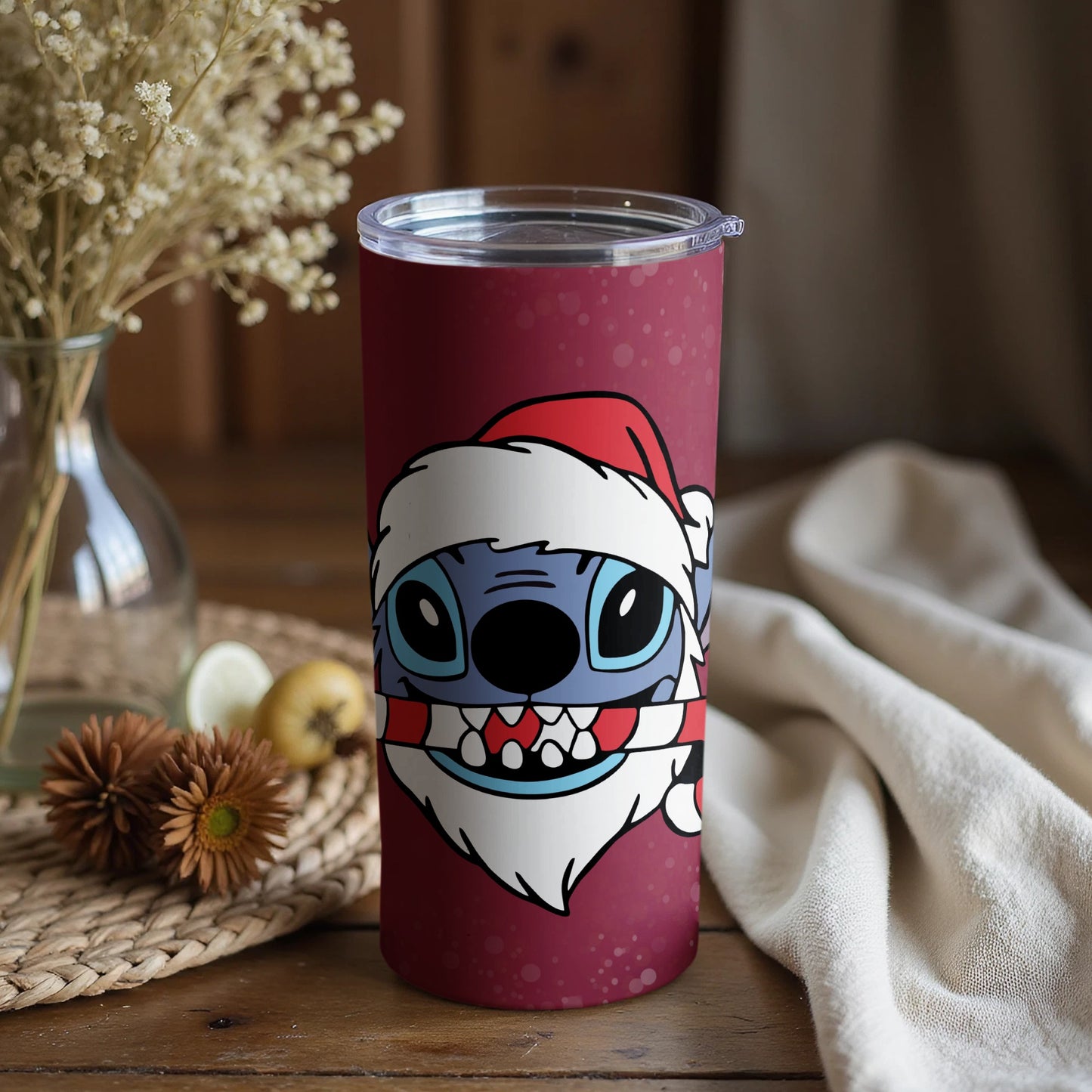 Santa Hat Cartoon Character Insulated Tumbler