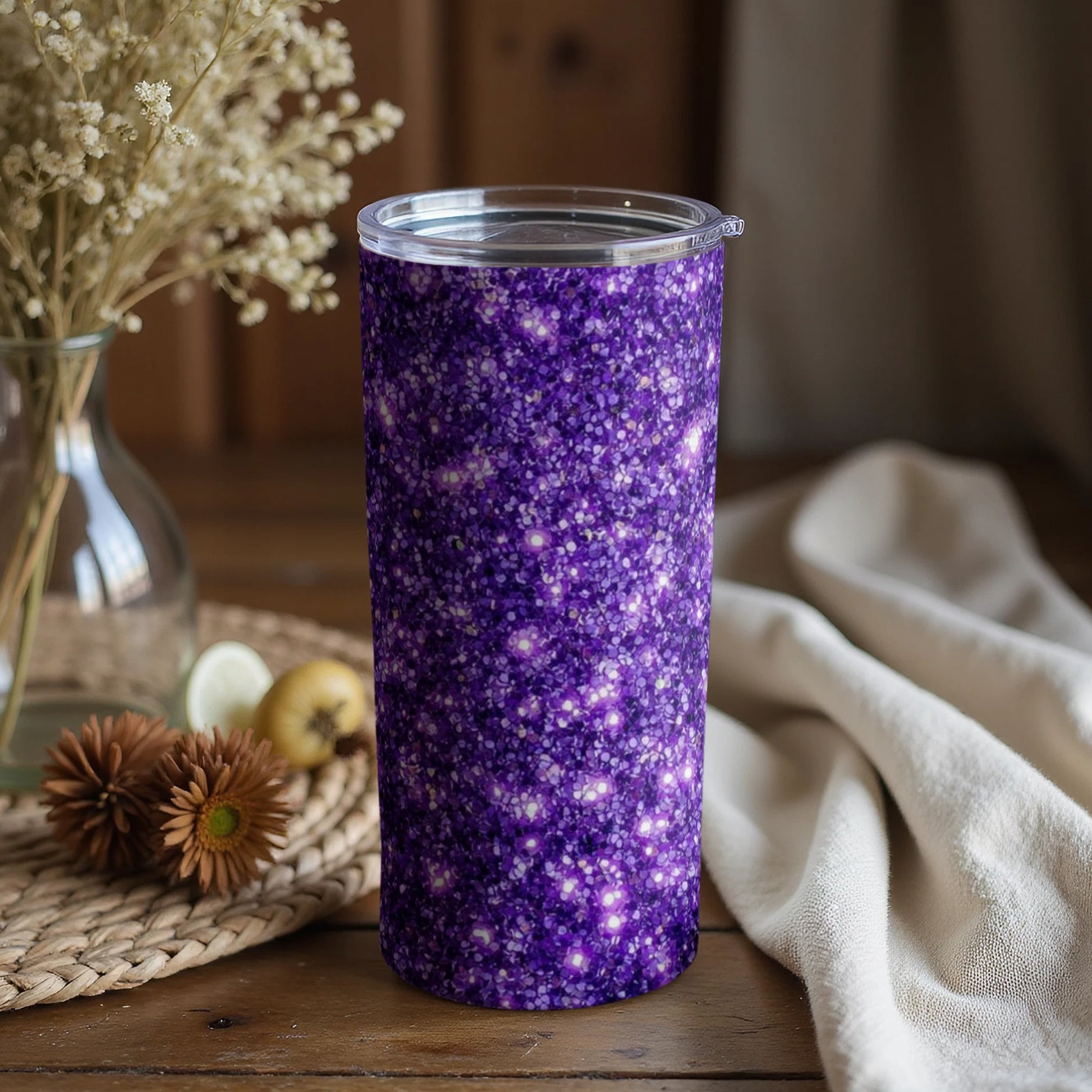 Purple and White Galaxy Effect Tumbler Product
