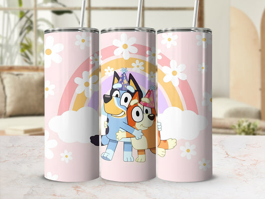 Cute Cartoon Dog Party Theme Stain-Resistant Tumbler