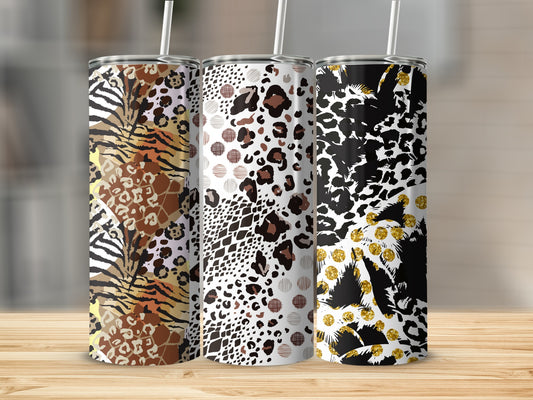 Stylish Animal Print Design Insulated Tumbler Cups