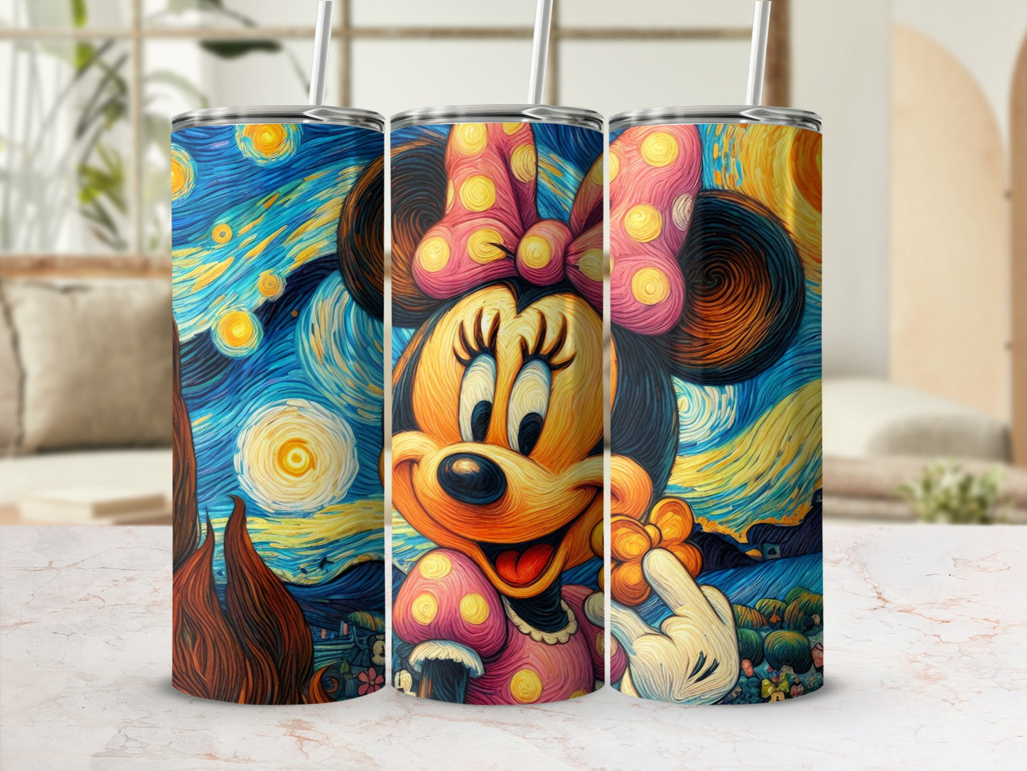 Colorful Starry Night Pattern Stainless Steel Tumbler