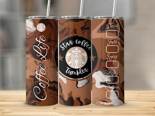 Coffee Life Design Customizable Tumbler Flask Cup