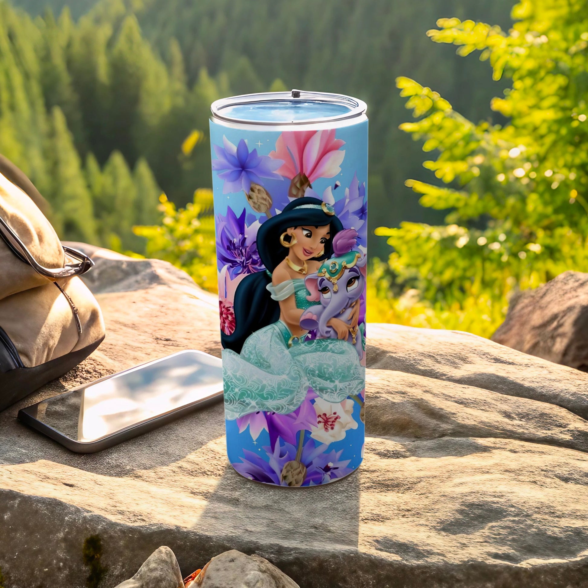 Princess Jasmine and Rajah Travel Tumbler for Adventures