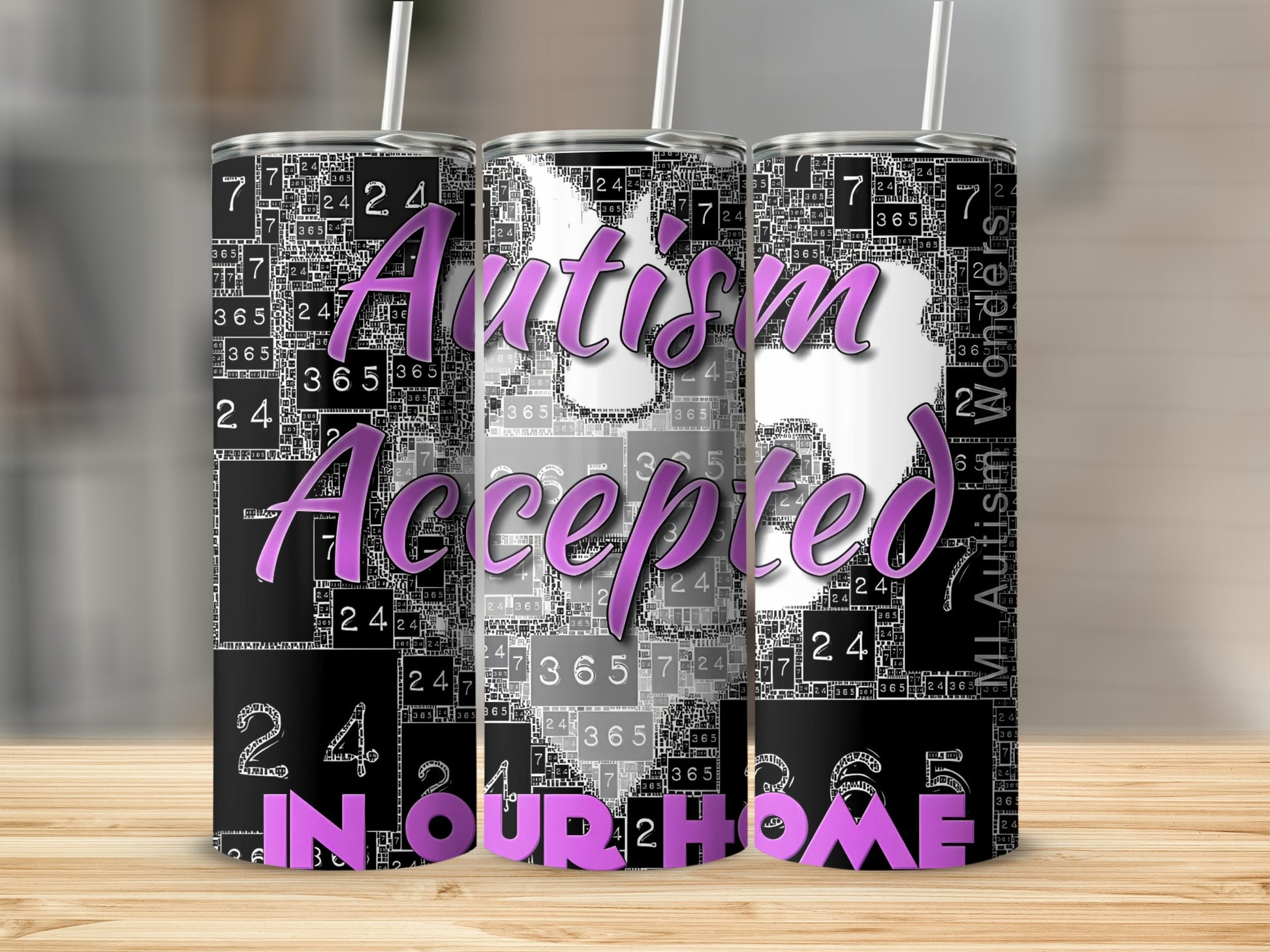 Autism Accepted In Our Home Custom Tumbler
