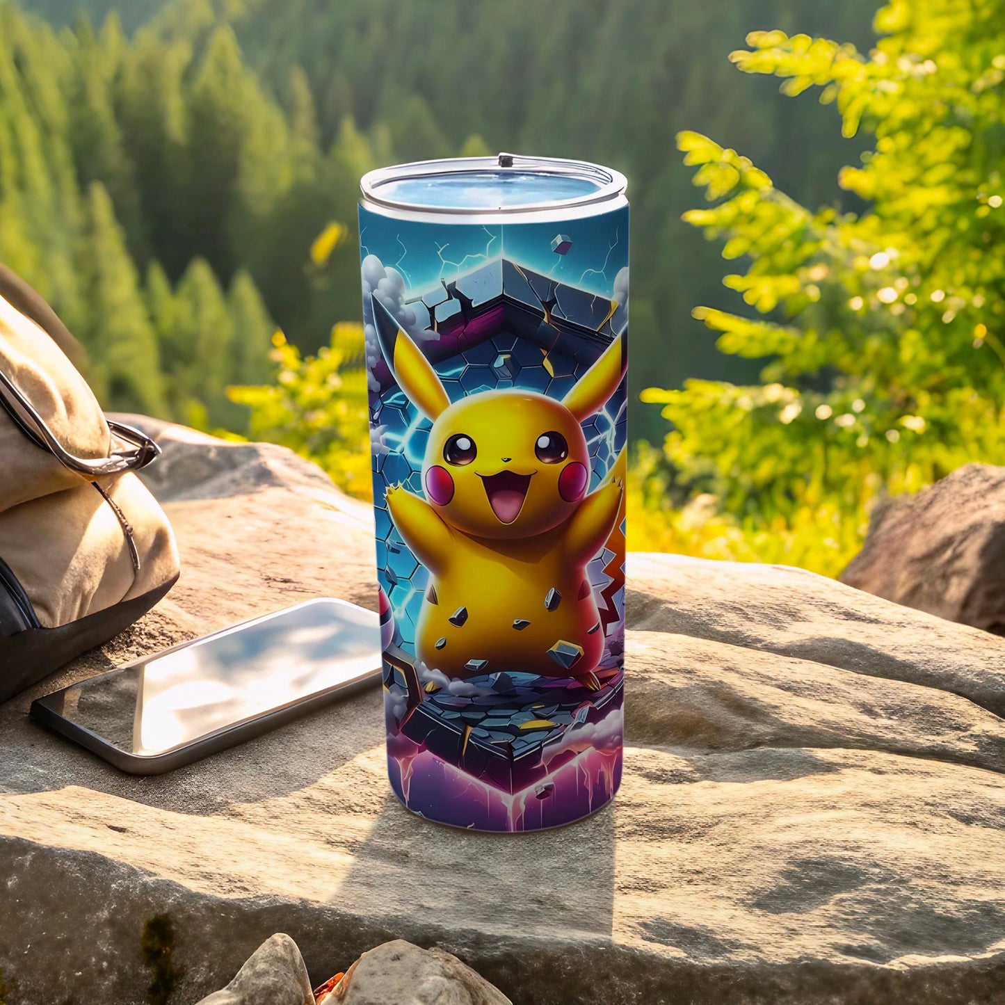 Pikachu Design Tumbler Ideal for Outdoor Enthusiasts