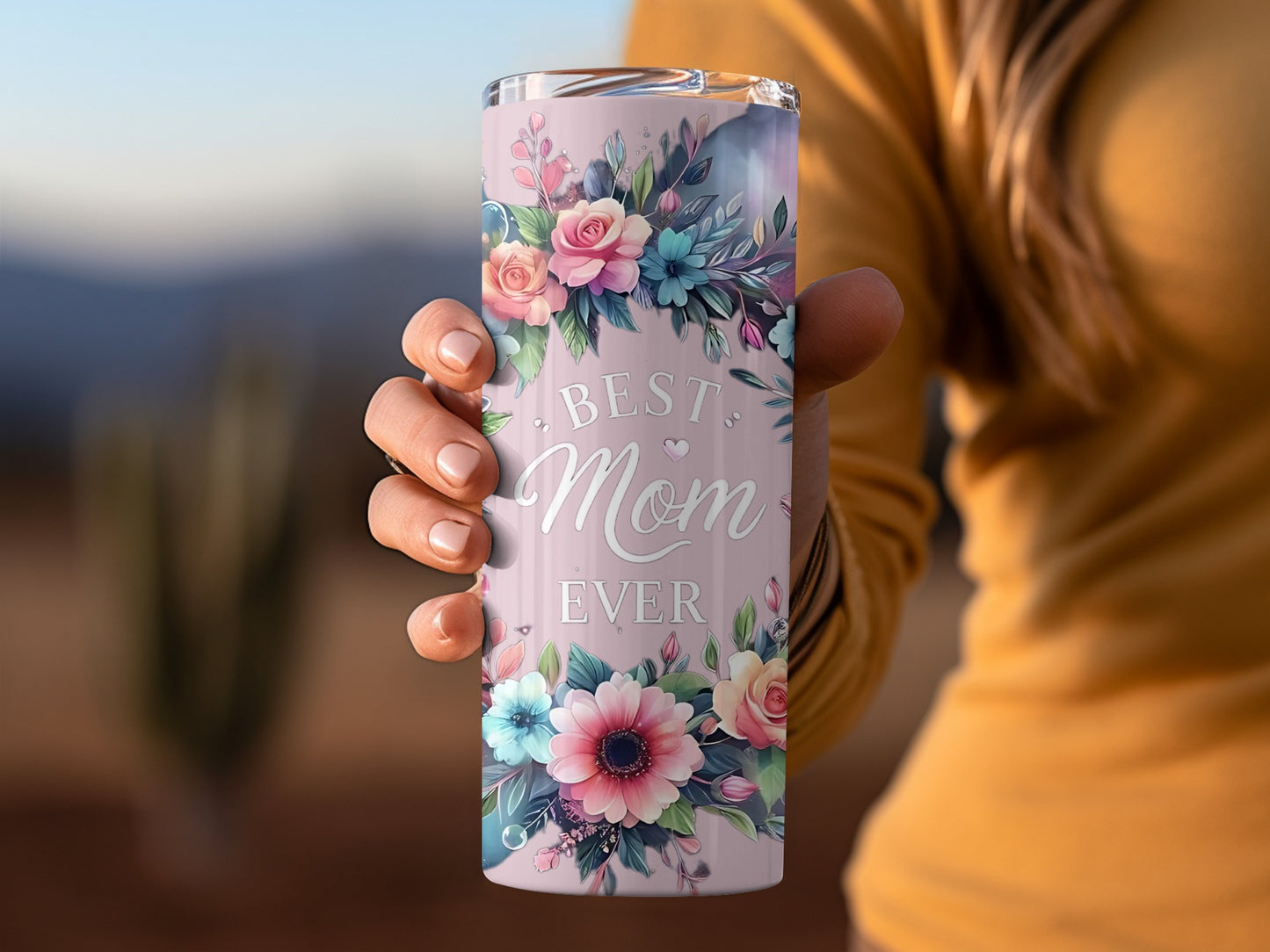 Best Mom Ever Floral Insulated Tumbler for Mother's Day
