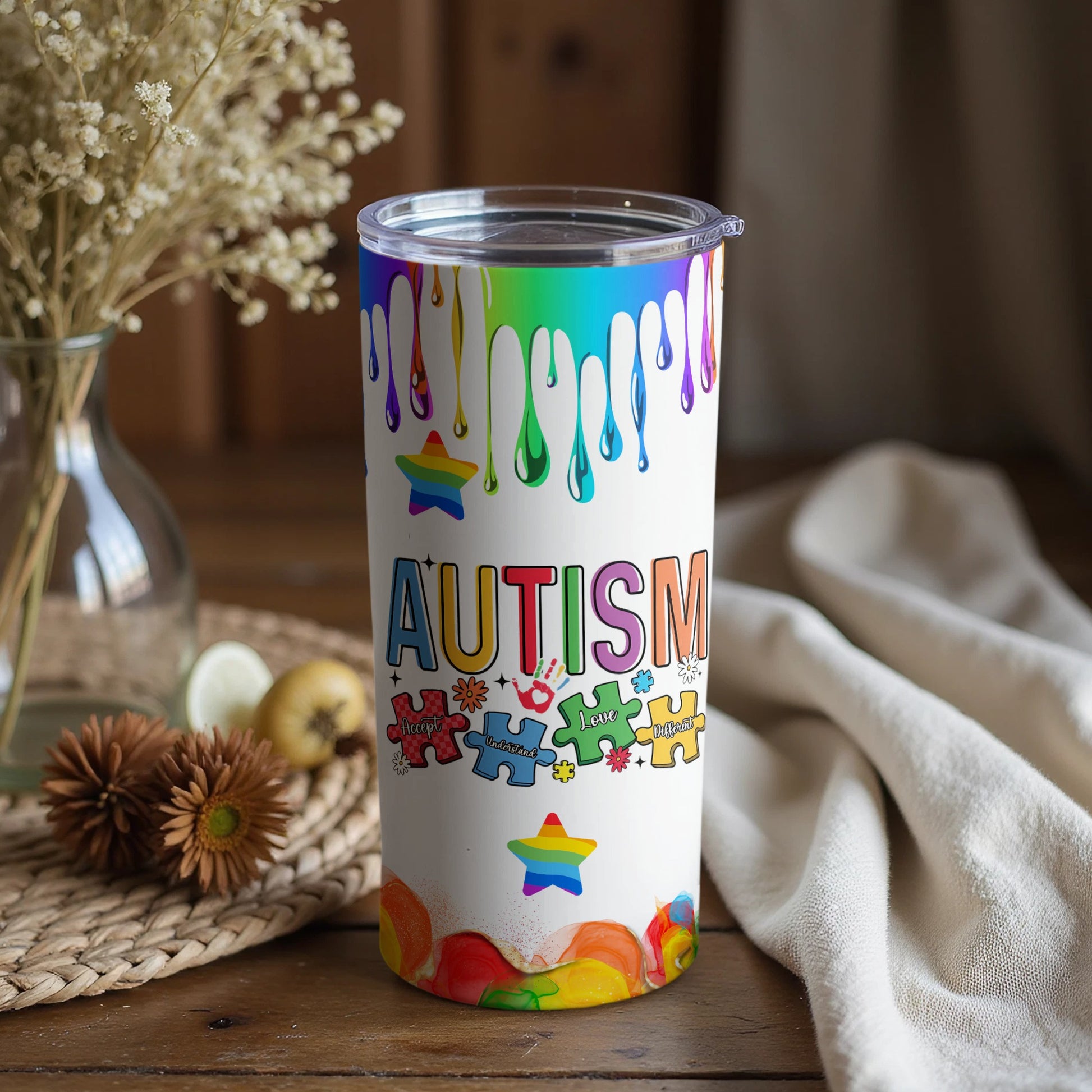 Autism Awareness Colorful Tumbler for a Cause