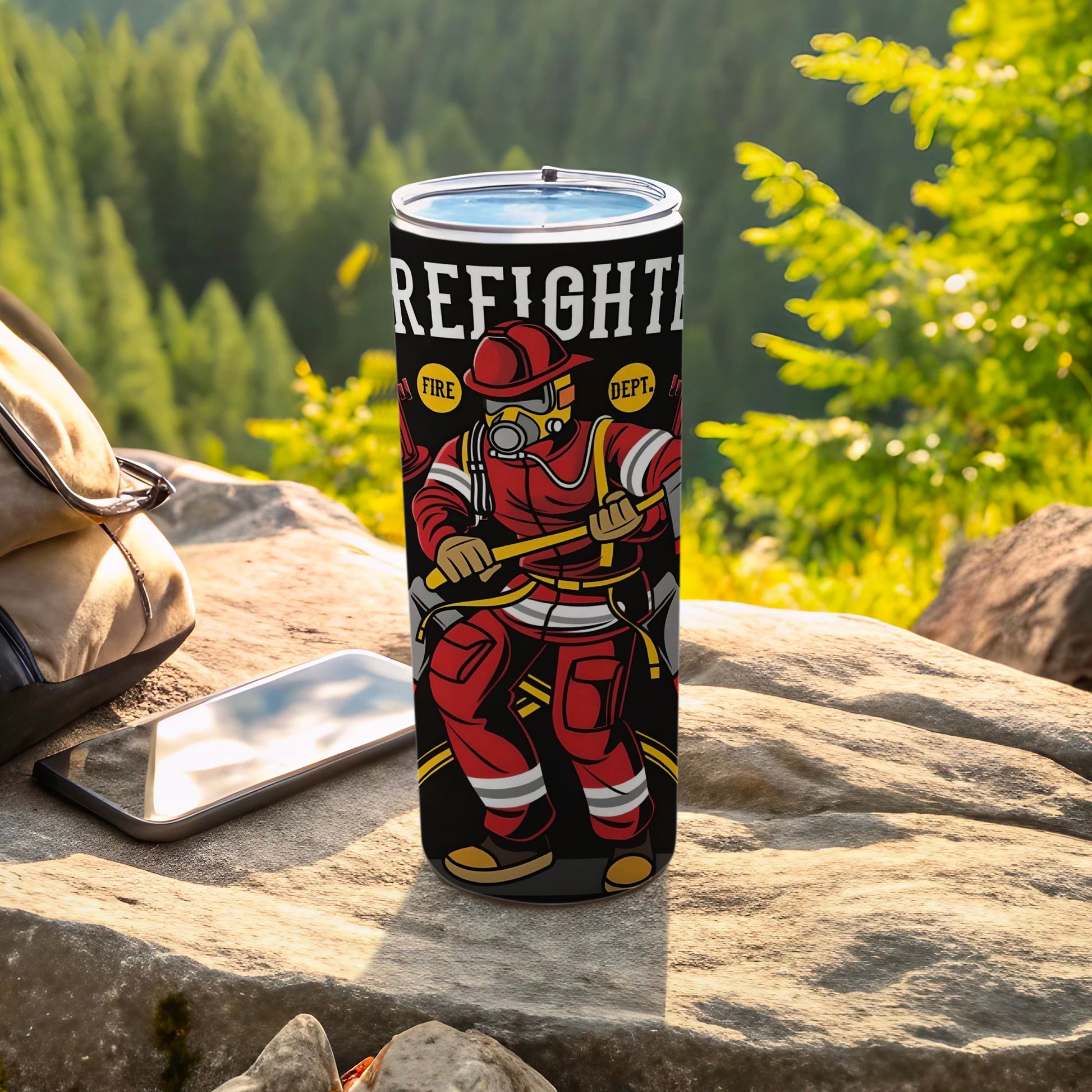 Firefighter Design Insulated Travel Tumbler Product