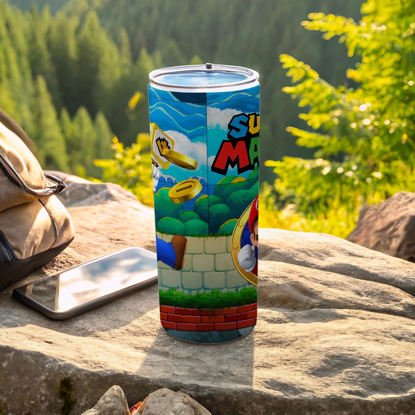 Colorful Super Mario Theme Insulated Tumbler