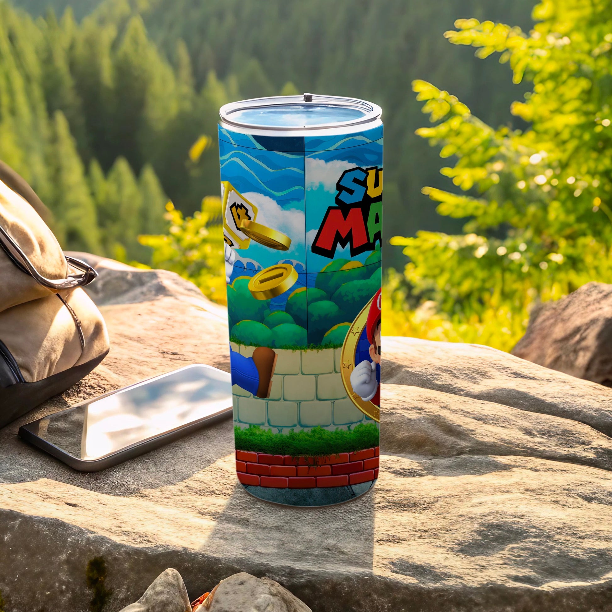 Colorful Super Mario Theme Insulated Tumbler