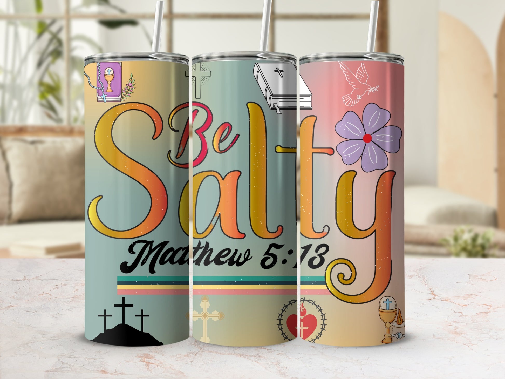 Be Salty Matthew 5:13 Christian Tumbler Cup