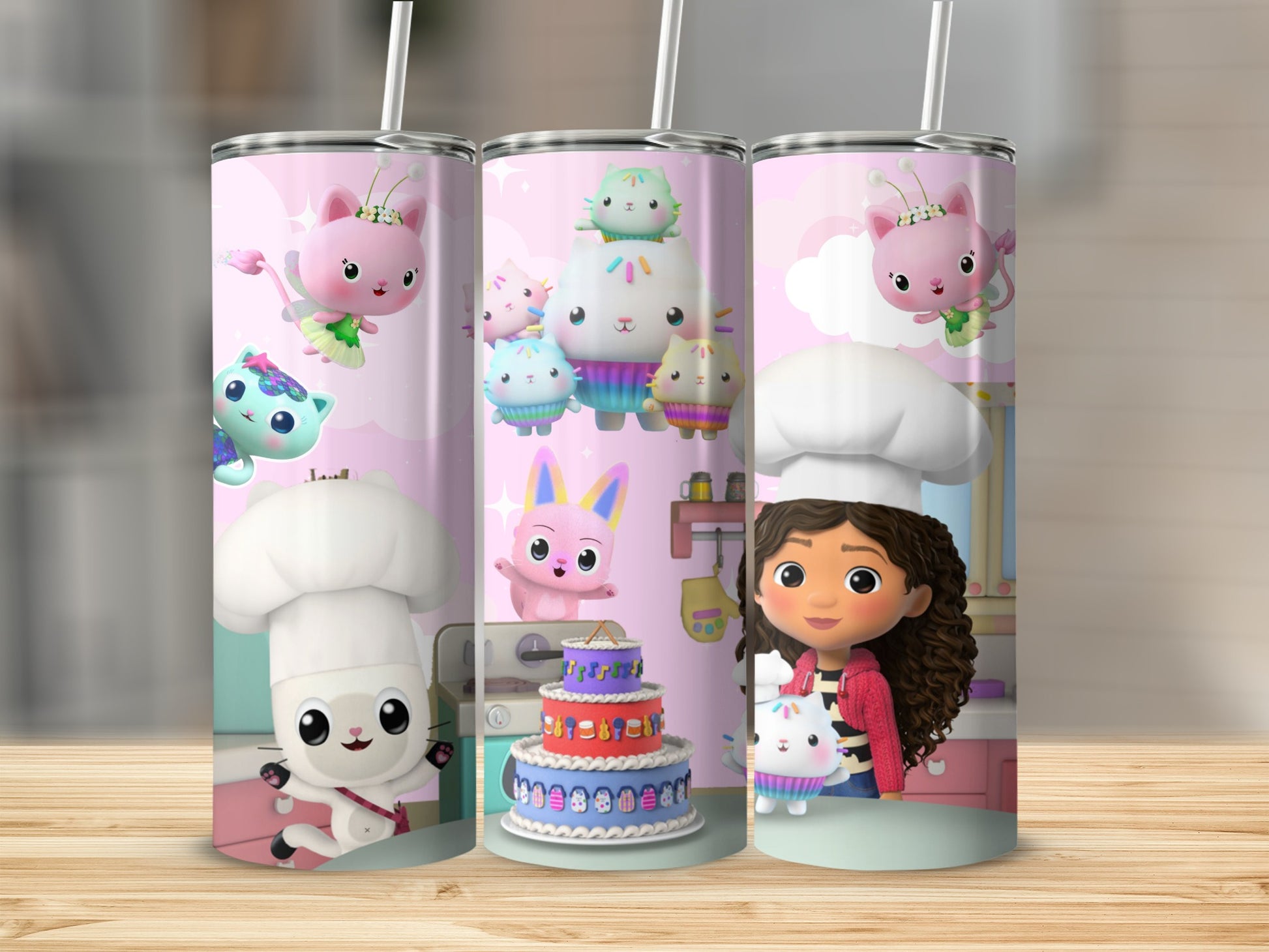 Adorable Chef Cat and Cute Character Tumbler
