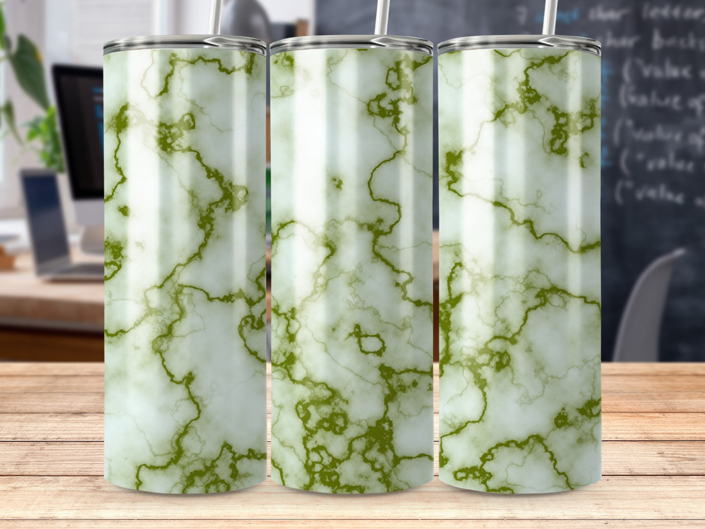 White Green Marble Pattern Tumbler product type