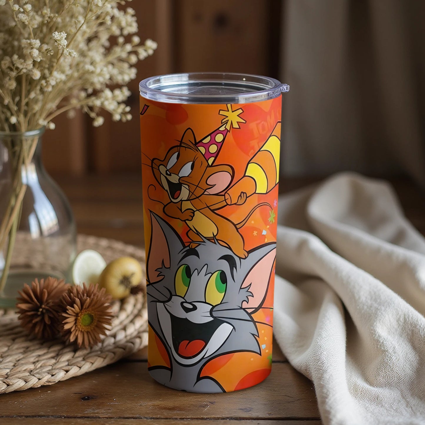 Vibrant Tom and Jerry Party Design Tumbler