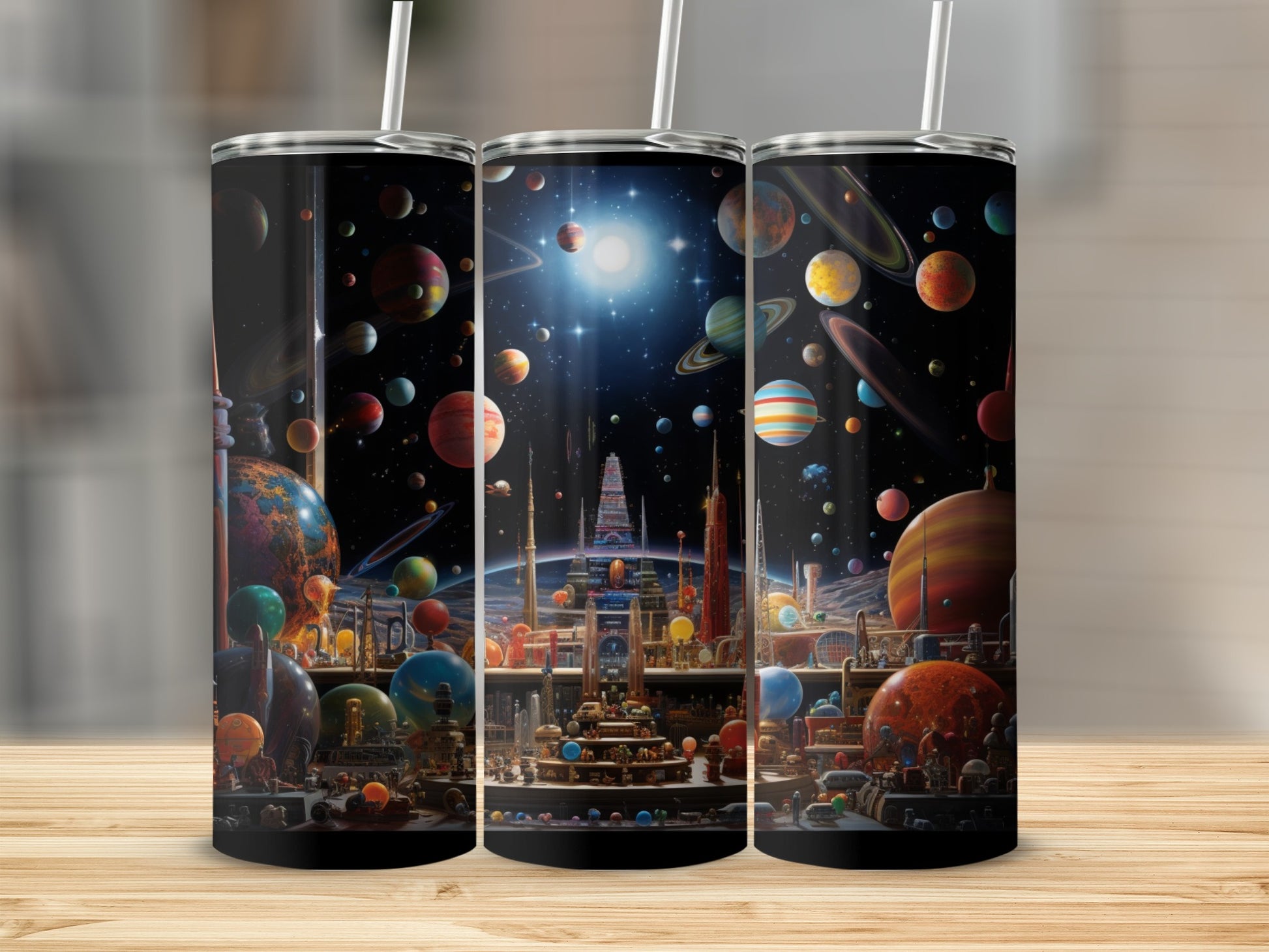 Vibrant Space Galaxy Scene Insulated Tumbler Cup