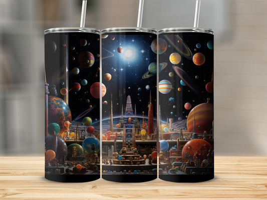 Vibrant Space Galaxy Scene Insulated Tumbler Cup