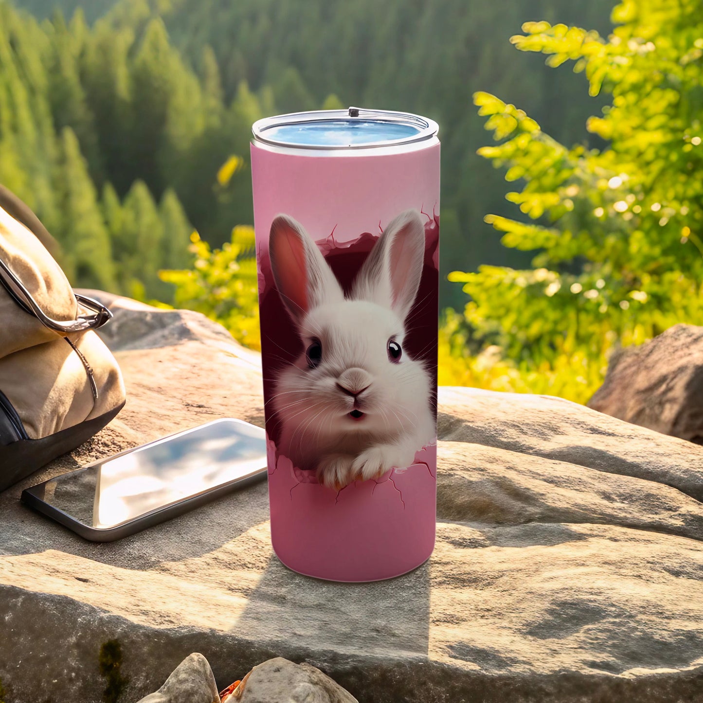Cute Bunny Design Tumbler for Outdoor Enthusiasts