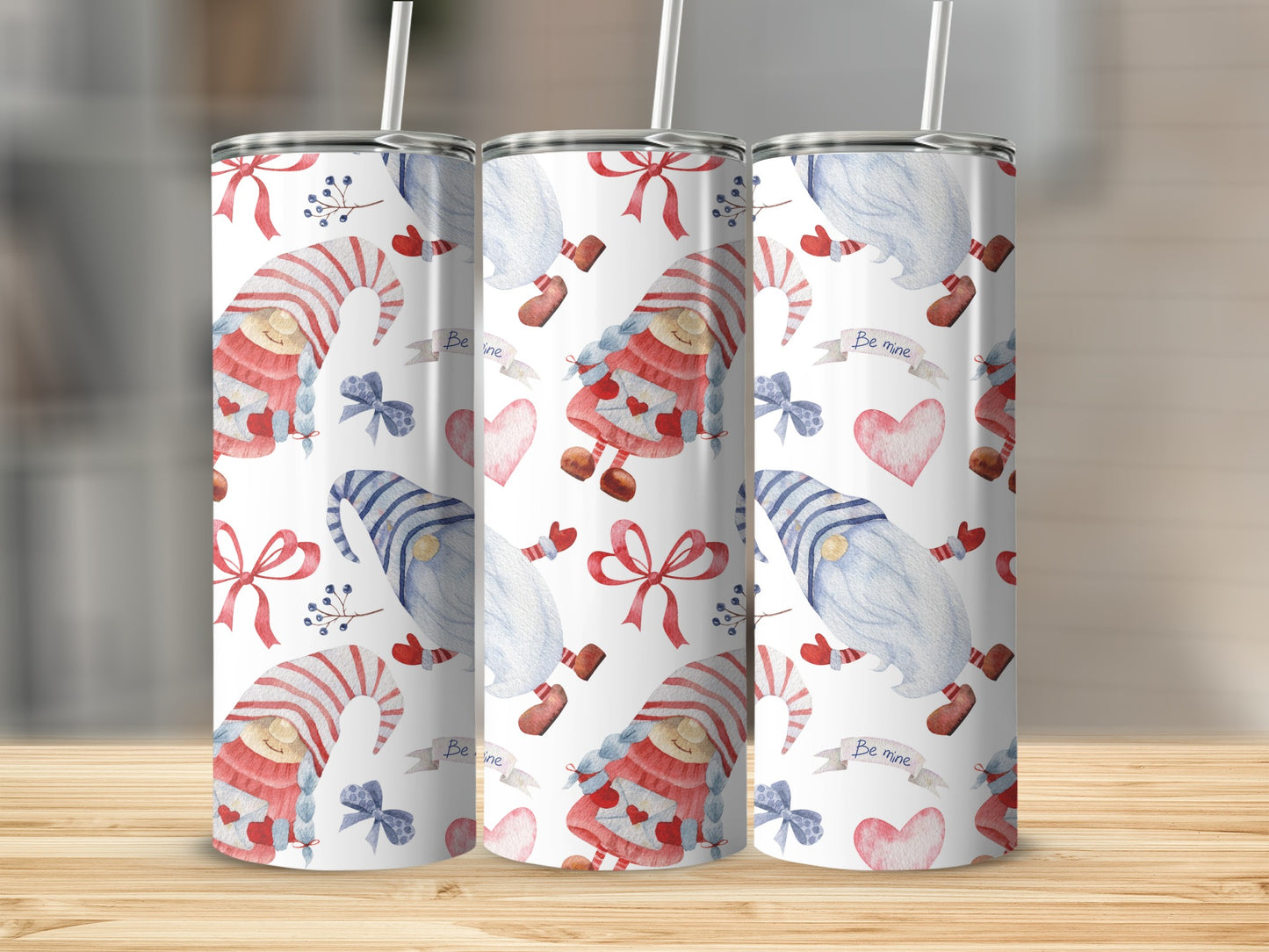 Cute Gnome Designs Decorative Tumbler Set