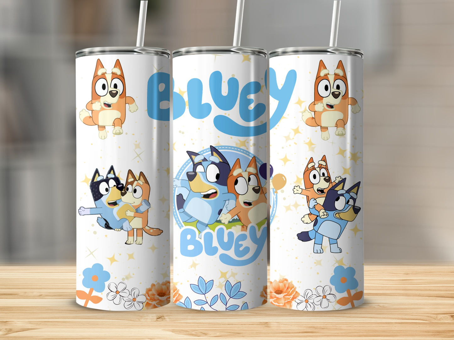 Bluey Character Design Tall Kids' Beverage Tumbler