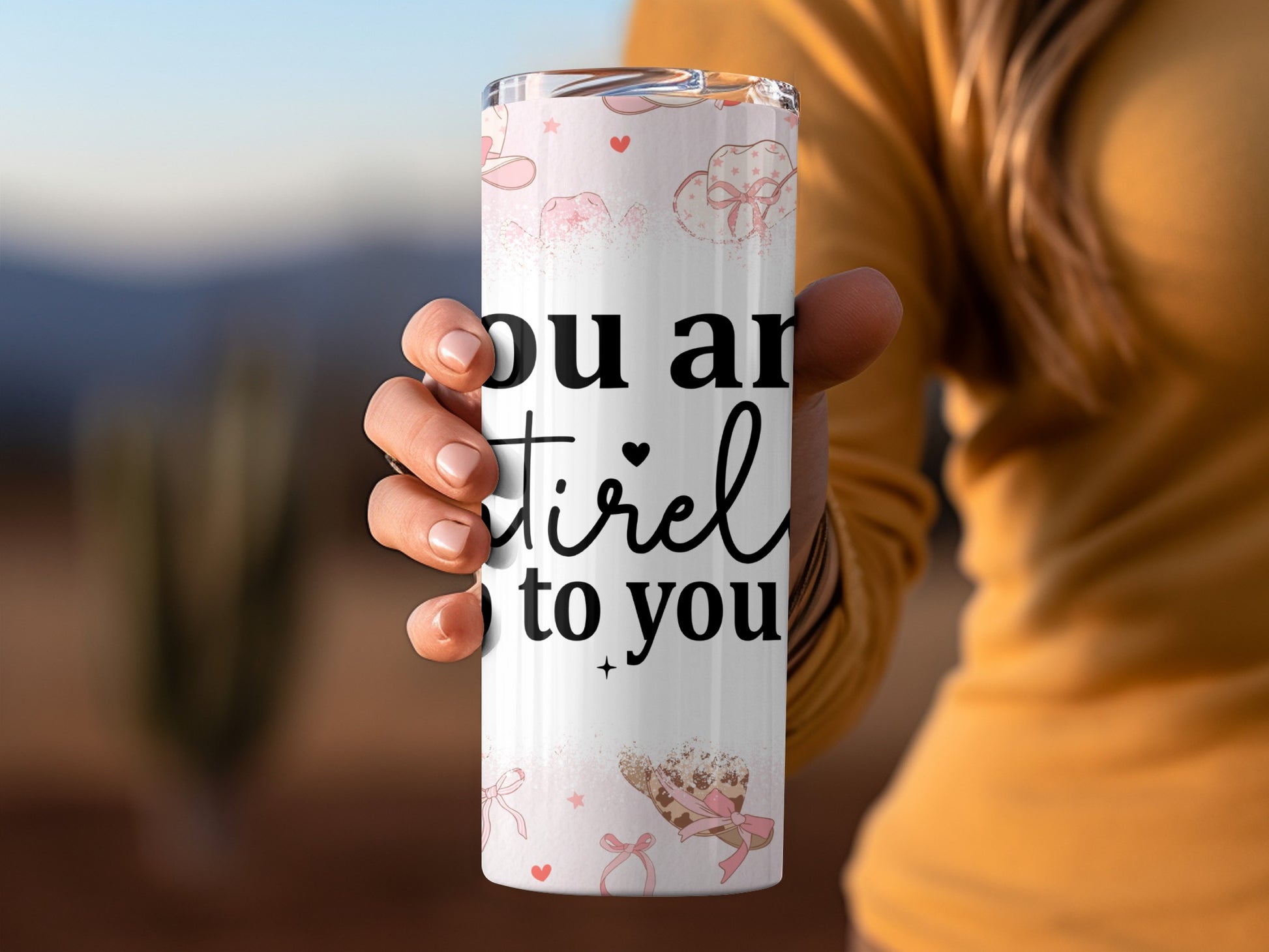 Cute Ballet Inspired Travel Tumbler with Heart Design