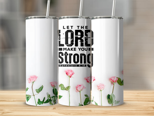 Christian Floral Print Insulated Tumbler