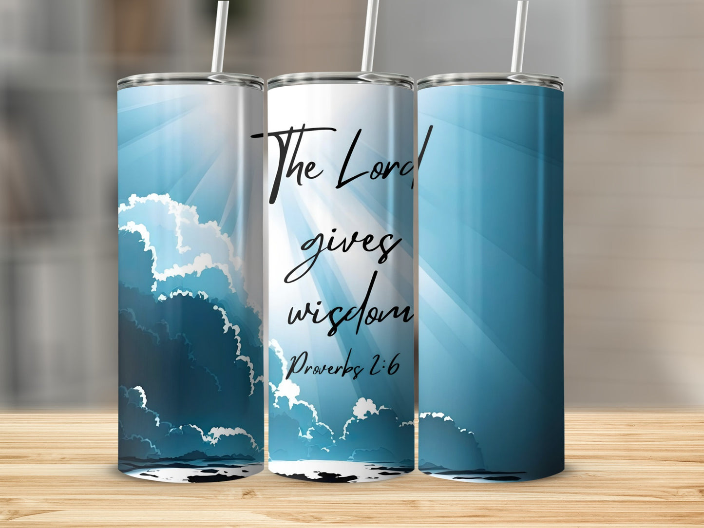 The Lord Gives Wisdom Proverbs 2:6 Inspirational Tumbler