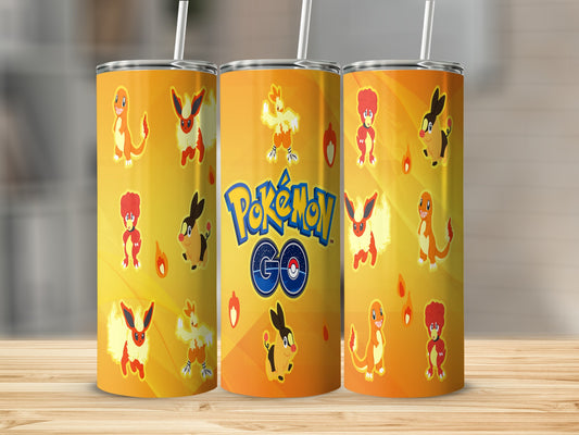 Pokémon GO Fire Type Characters Tumbler Cup