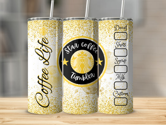 Coffee Life Star Coffee Tumbler with Custom Options