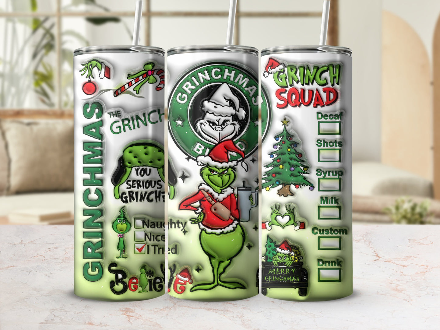 Grinchmas The Grinch Tired Naughty Nice Believe Product