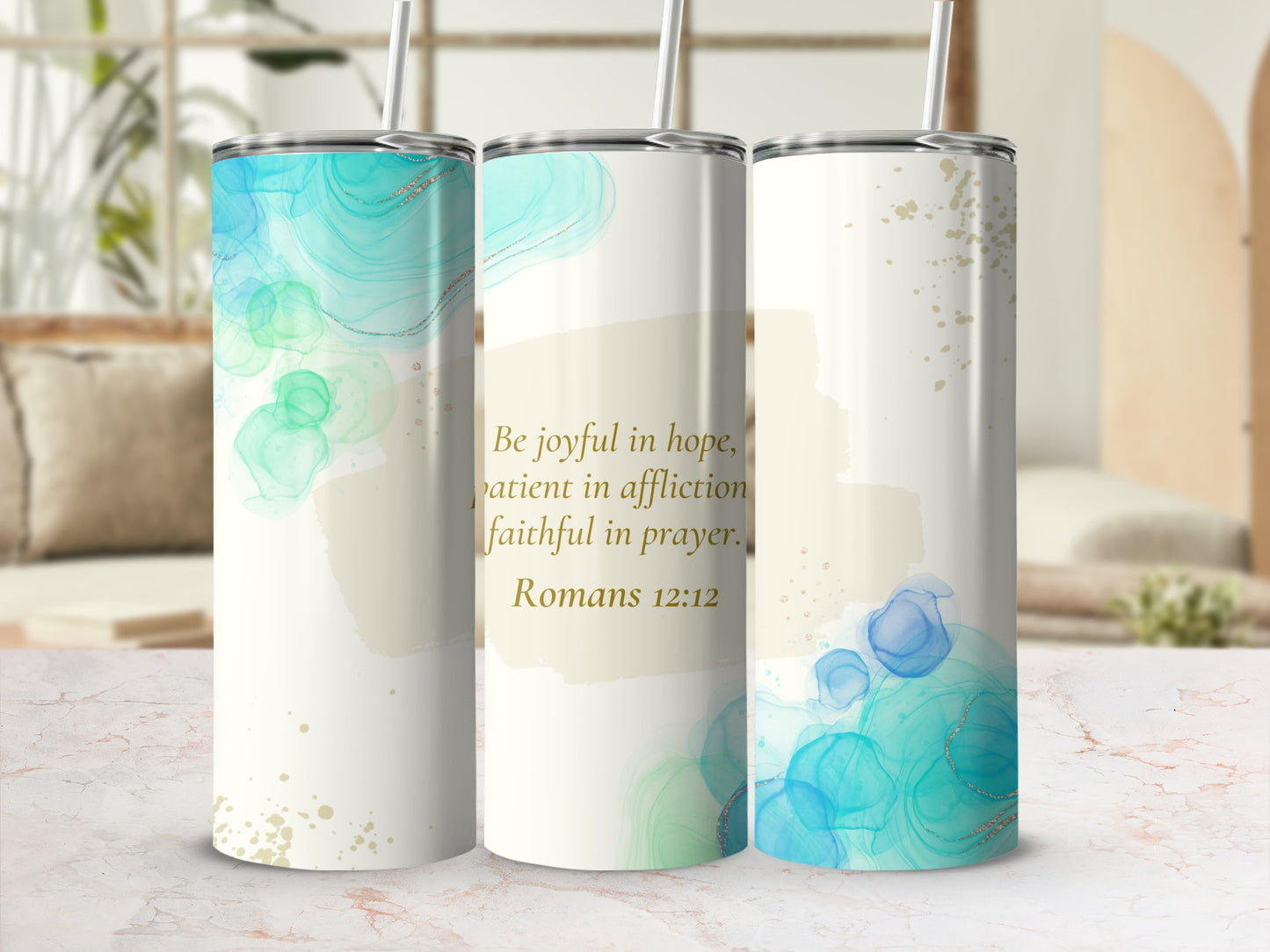 Be Joyful In Hope Romans 12:12 Inspirational Tumbler