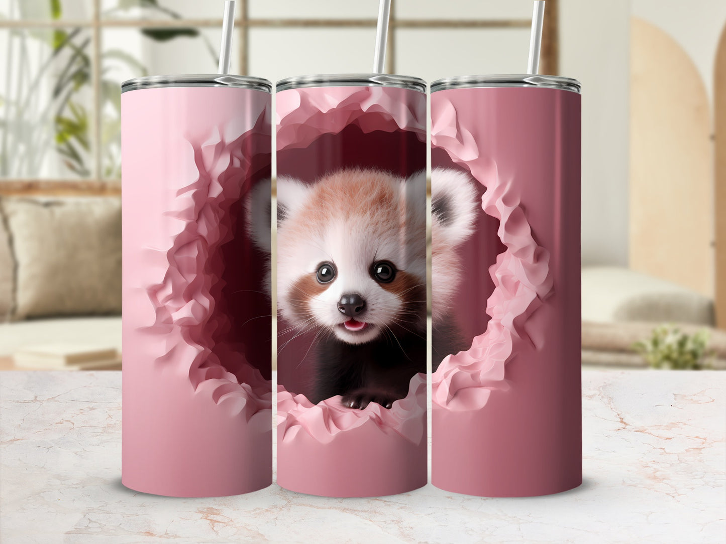 Cute Red Panda Design Insulated Tumbler product