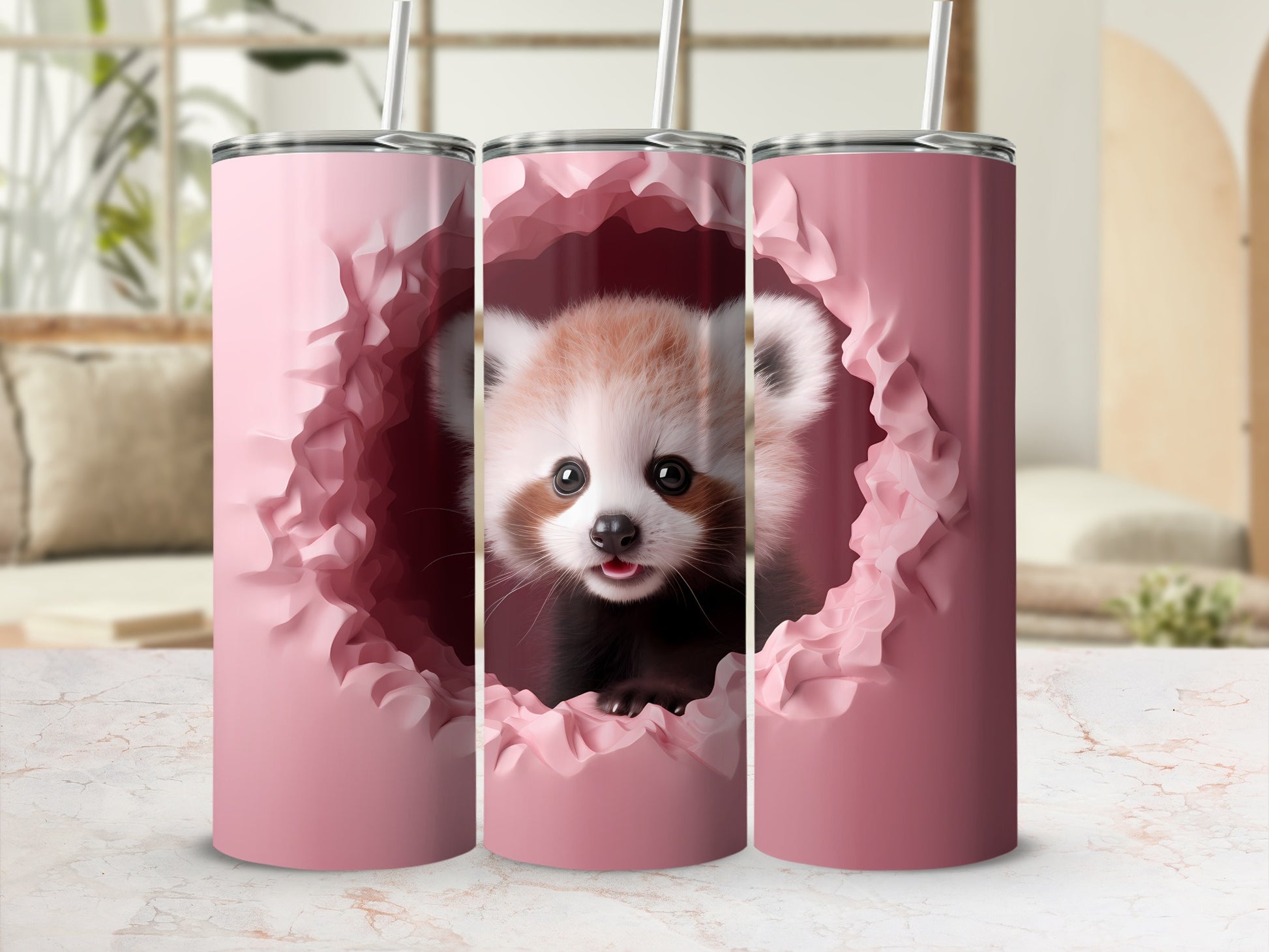 Cute Red Panda Design Insulated Tumbler product