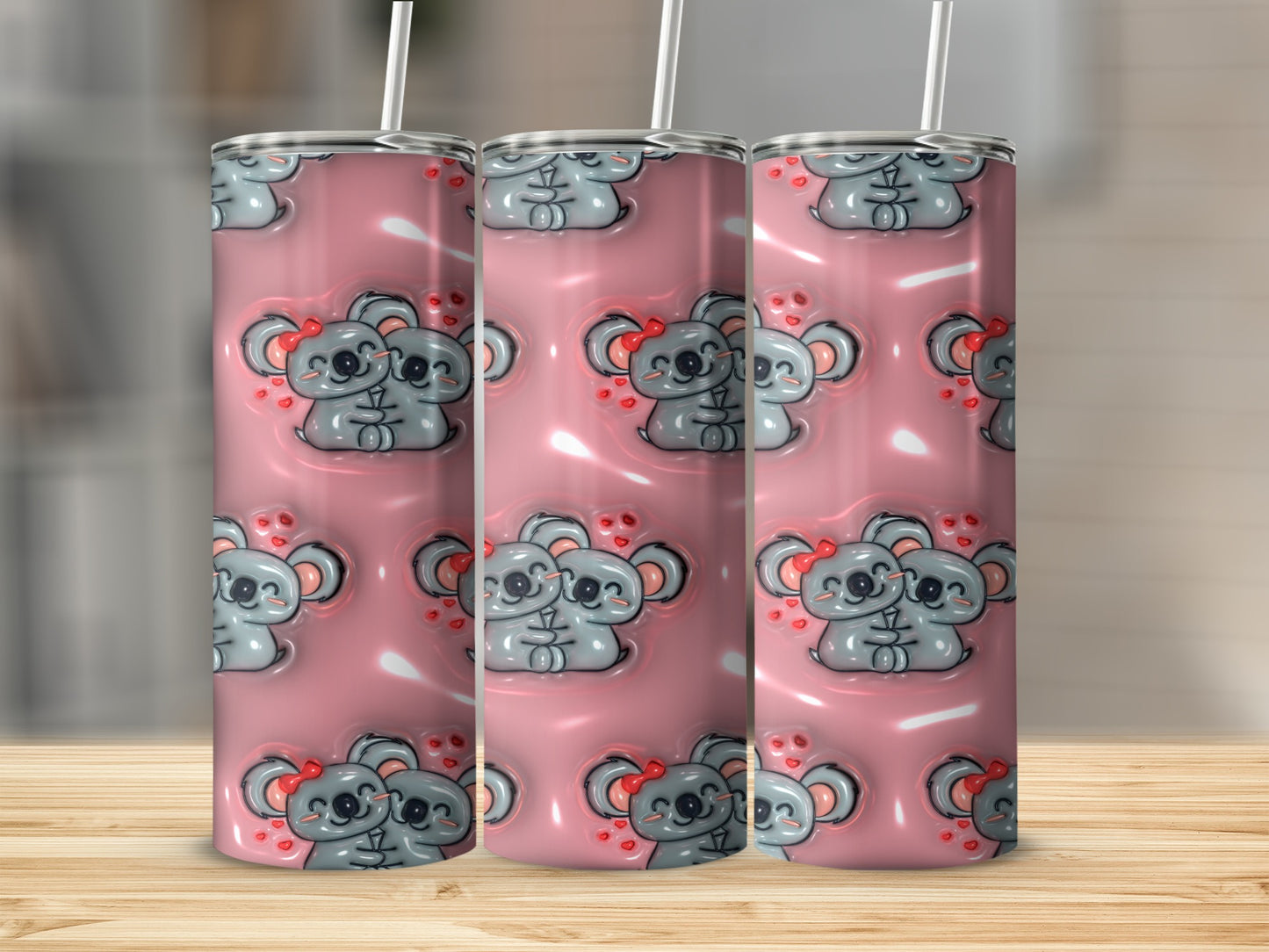 Cute Koala Bear Design Drinkware Printed Tumbler