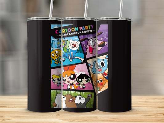 Cartoon Party We Are Cartoon Family Insulated Tumbler
