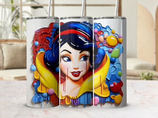Colorful Princess Themed Insulated Tumbler Cup