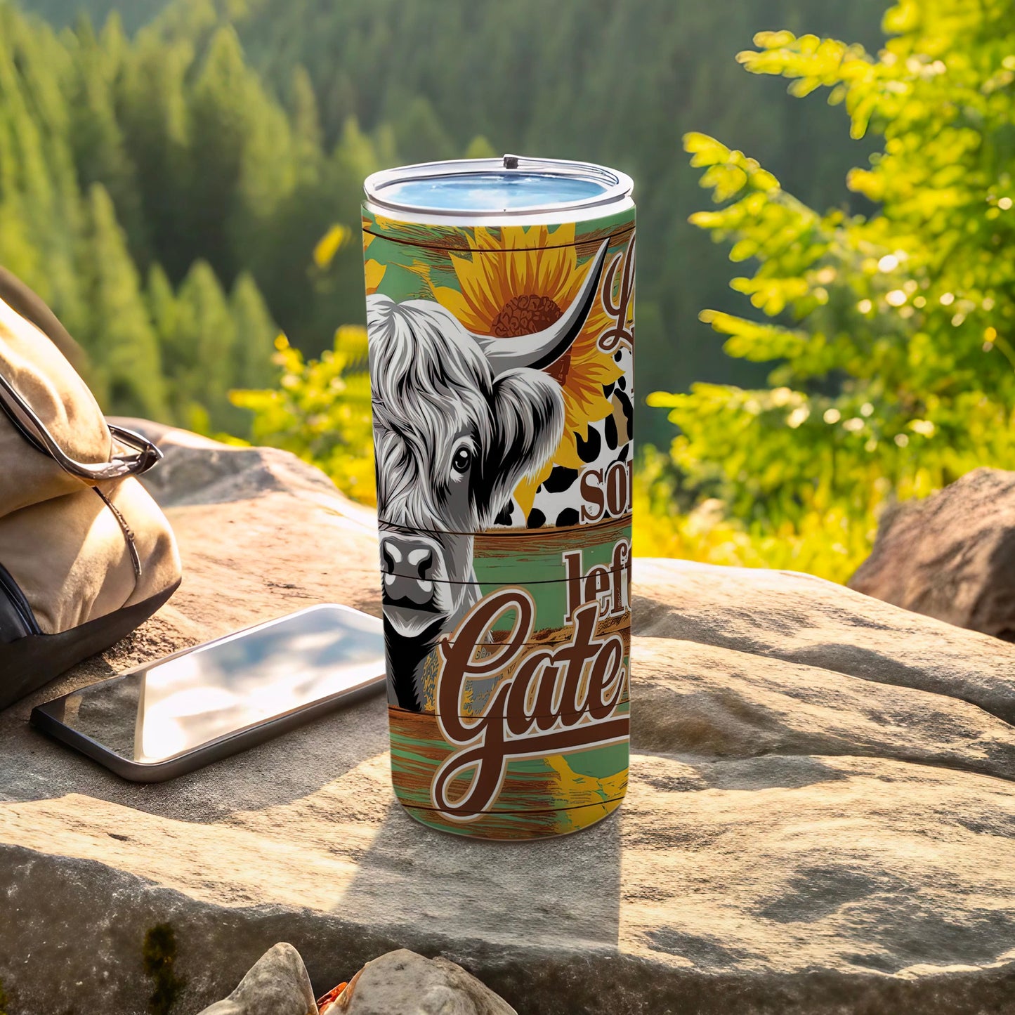 Highland Cow Sunflower So Let's Gate Insulated Tumbler product type