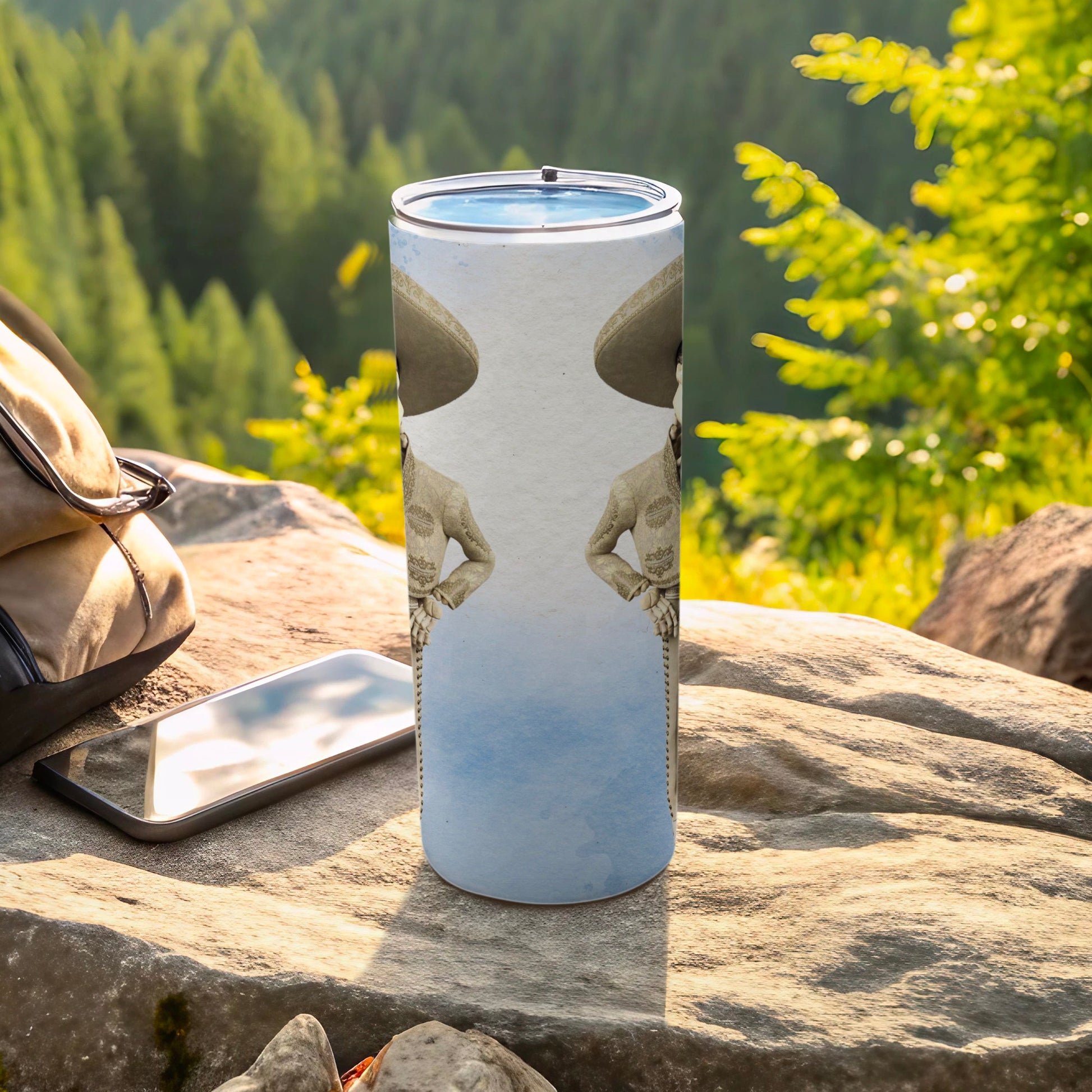Vintage Skeleton Art Insulated Travel Tumbler