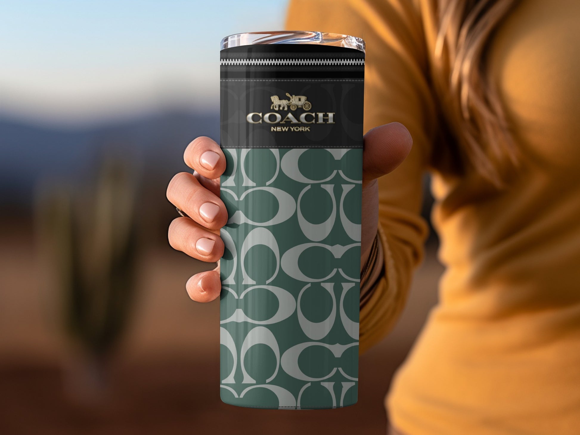 Stylish Coach New York Branded Travel Mug