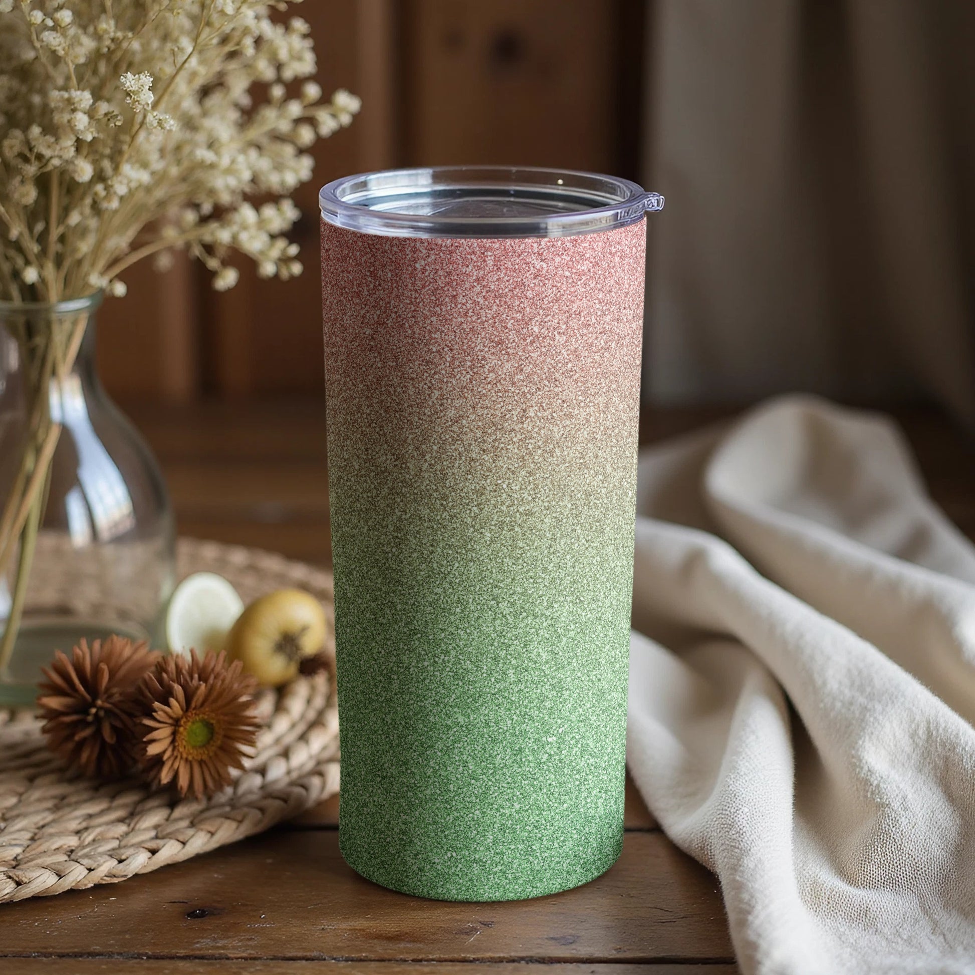 Sparkling Gradient Insulated Tumbler for Refreshing Beverages