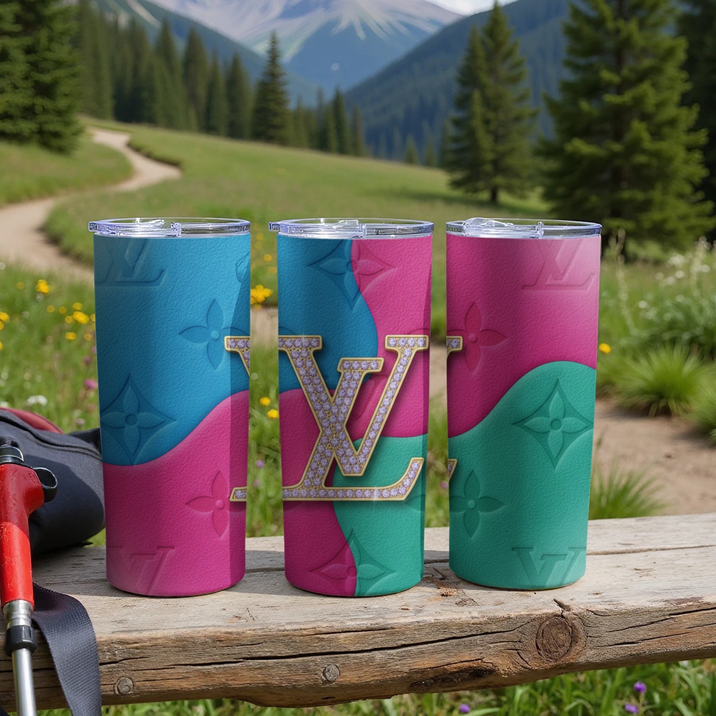 Vibrant Louis Vuitton Inspired Colorful Tumblers Product