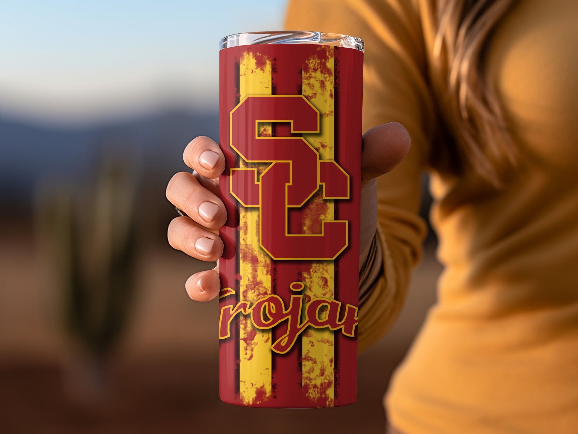 USC Trojans Tumbler Custom Travel Drinkware Accessory