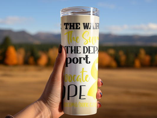 Inspirational Quotes Travel Mug with Scenic Background