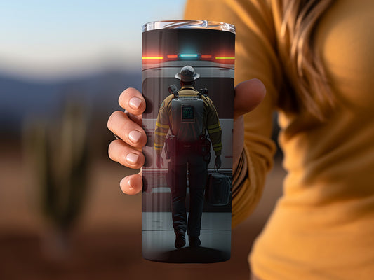 First Responder Themed Travel Tumbler Cup for Everyday Use