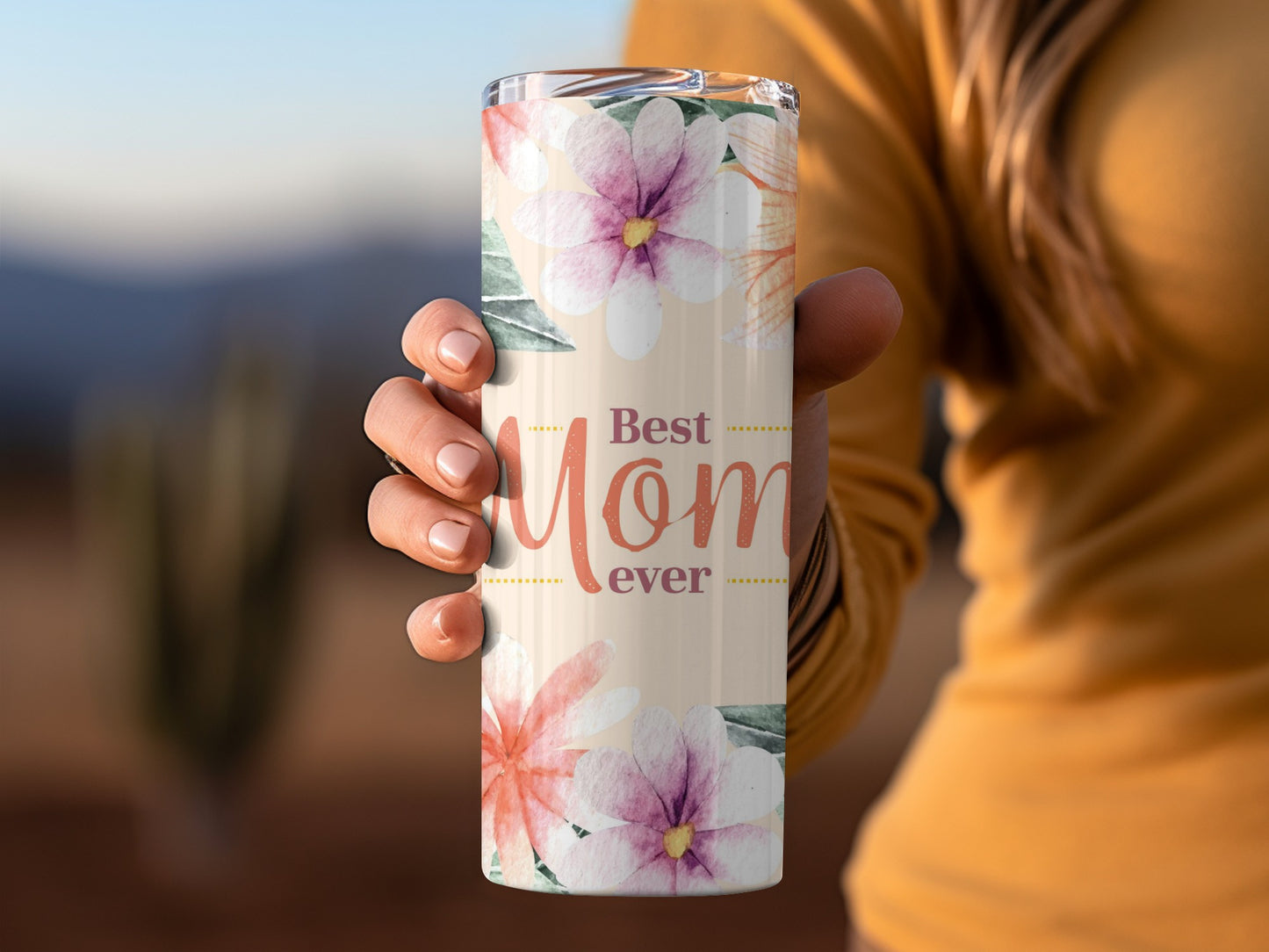 Best Mom Ever Floral Design Insulated Tumbler