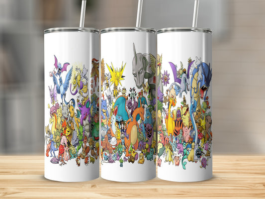 First Generation Pokemon Illustration Art Design Tumblers