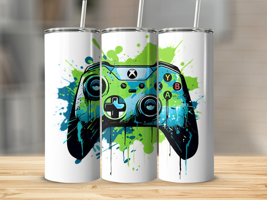 Colorful Gaming Controller Art Design Tumbler Cup