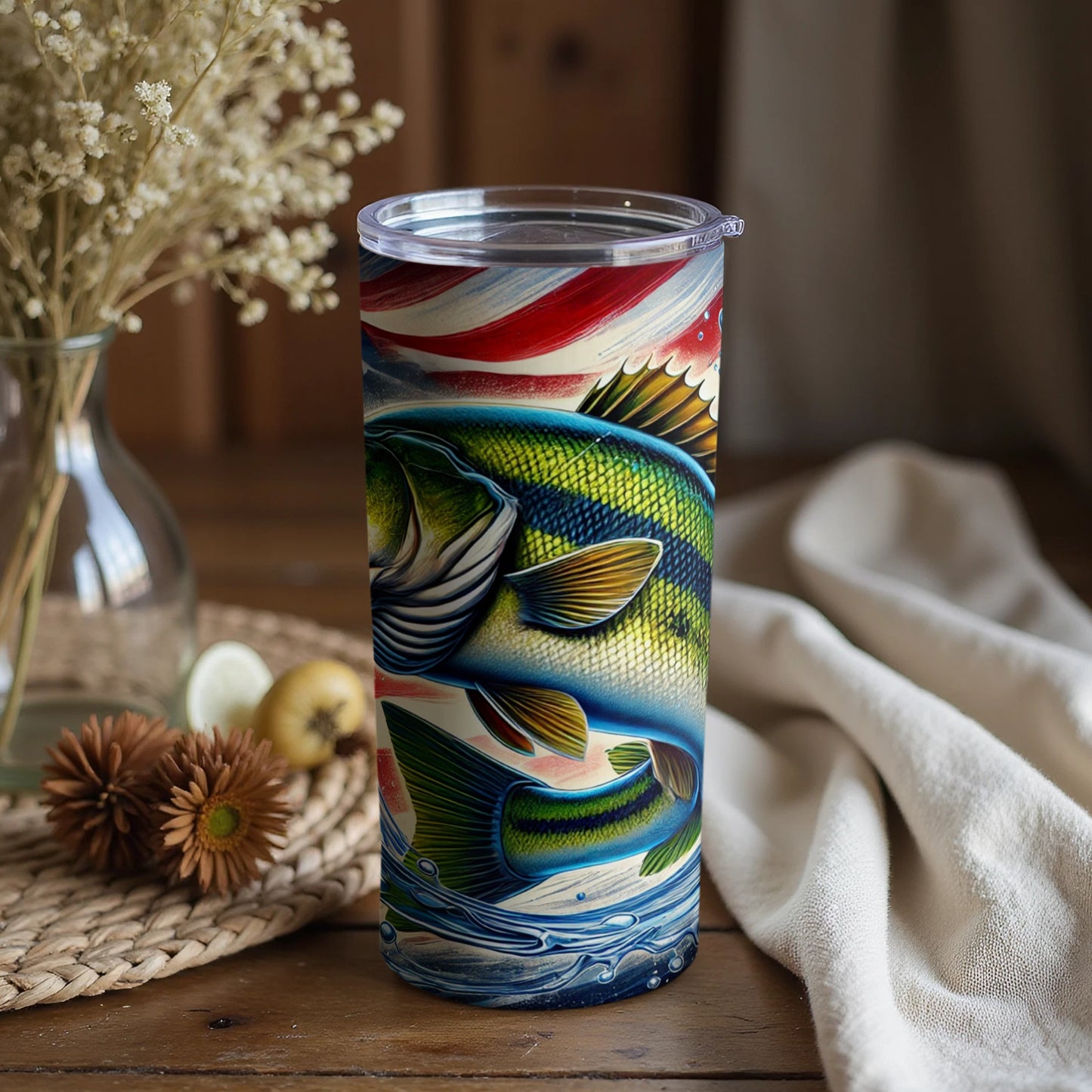 Colorful Fish Design Tumbler Cup Perfect for Daily Use