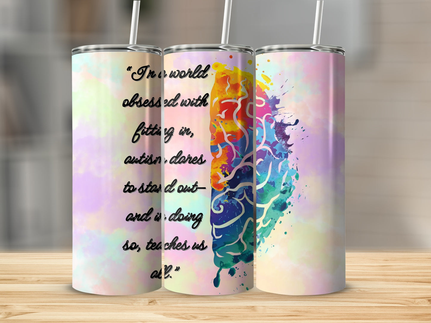 Inspiring Autism Awareness Tumbler with Beautiful Design
